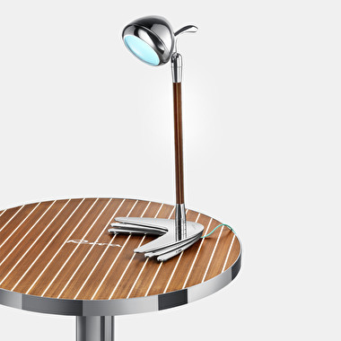 Aquariva Lamp with striped mahogany stem - FURNISHING | Riva Boutique